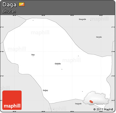 Silver Style Simple Map of Daga