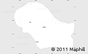 Silver Style Simple Map of Daga, single color outside