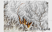 Physical 3D Map of Haa, lighten, semi-desaturated