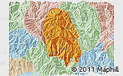 Political 3D Map of Haa, lighten
