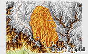Political 3D Map of Haa, physical outside
