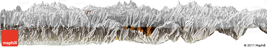 Physical Horizon Map of Haa, lighten, semi-desaturated