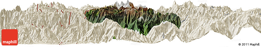 Satellite Horizon Map of Haa, shaded relief outside