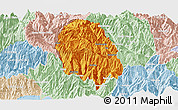 Political Panoramic Map of Haa, lighten