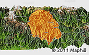 Political Panoramic Map of Haa, satellite outside