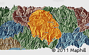 Political Panoramic Map of Haa, semi-desaturated