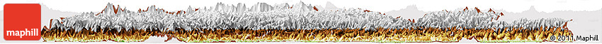 Physical Horizon Map of Bhutan, cropped outside