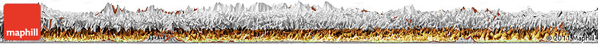 Physical Horizon Map of Bhutan, desaturated
