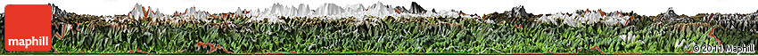 Satellite Horizon Map of Bhutan, darken
