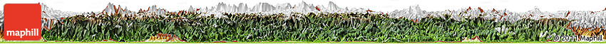 Satellite Horizon Map of Bhutan, physical outside