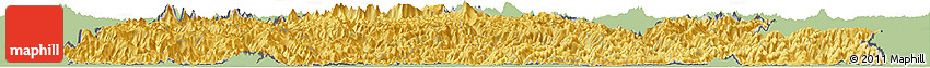 Savanna Style Horizon Map of Bhutan, single color outside
