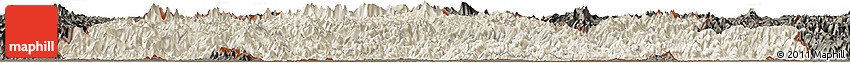 Shaded Relief Horizon Map of Bhutan, darken