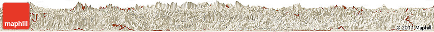 Shaded Relief Horizon Map of Bhutan