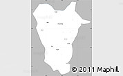 Gray Simple Map of Lhuntshi, single color outside