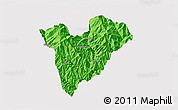 Political 3D Map of Mongar, cropped outside