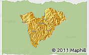 Savanna Style 3D Map of Mongar, single color outside