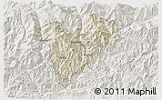 Shaded Relief 3D Map of Mongar, lighten