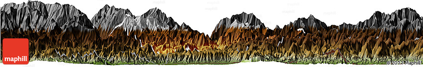 Physical Horizon Map of Mongar, darken