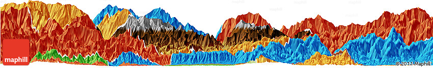 Physical Horizon Map of Mongar, political outside
