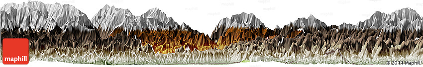 Physical Horizon Map of Mongar, semi-desaturated