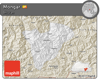Classic Style Map of Mongar