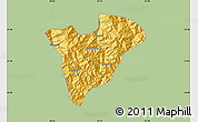 Savanna Style Map of Mongar, single color outside