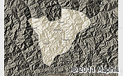 Shaded Relief Map of Mongar, darken