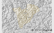 Shaded Relief Map of Mongar, desaturated