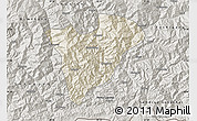 Shaded Relief Map of Mongar, semi-desaturated