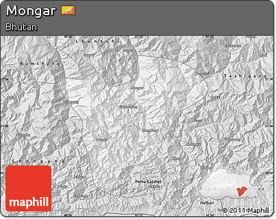 Silver Style Map of Mongar