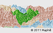 Political Panoramic Map of Mongar, lighten