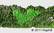 Political Panoramic Map of Mongar, satellite outside