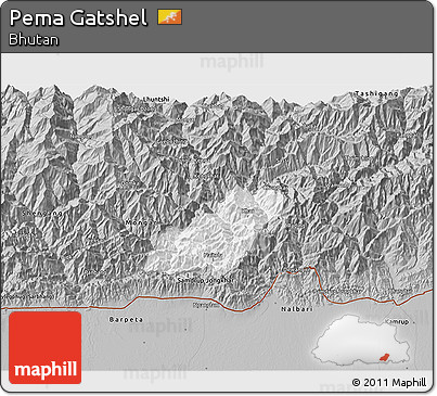 Gray 3D Map of Pema Gatshel