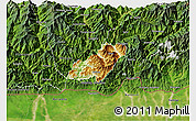 Physical 3D Map of Pema Gatshel, satellite outside