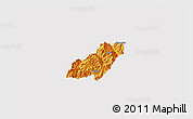 Political 3D Map of Pema Gatshel, cropped outside