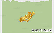 Savanna Style 3D Map of Pema Gatshel, single color outside