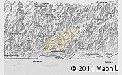 Shaded Relief 3D Map of Pema Gatshel, desaturated