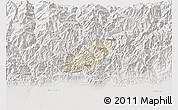 Shaded Relief 3D Map of Pema Gatshel, lighten, semi-desaturated
