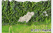 Shaded Relief 3D Map of Pema Gatshel, satellite outside