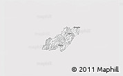 Silver Style 3D Map of Pema Gatshel, single color outside