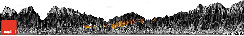 Physical Horizon Map of Pema Gatshel, darken, desaturated