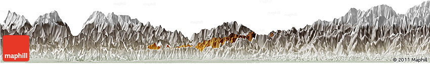 Physical Horizon Map of Pema Gatshel, lighten, semi-desaturated