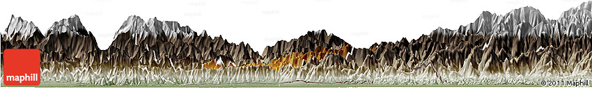 Physical Horizon Map of Pema Gatshel, semi-desaturated