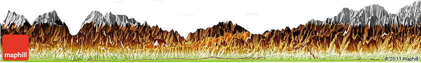 Political Horizon Map of Pema Gatshel, physical outside