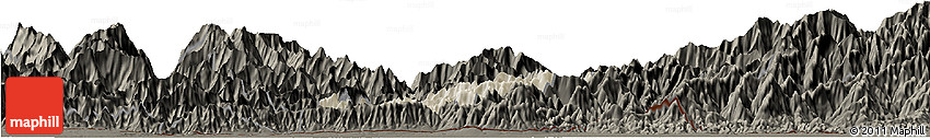 Shaded Relief Horizon Map of Pema Gatshel, darken