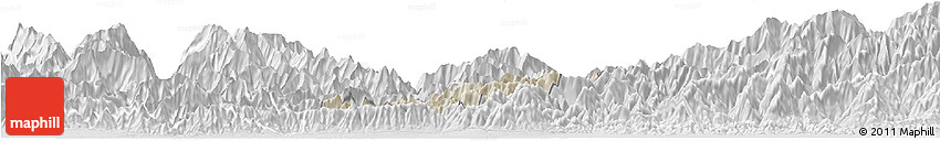Shaded Relief Horizon Map of Pema Gatshel, lighten, desaturated