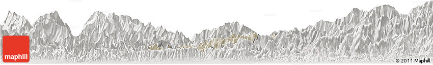 Shaded Relief Horizon Map of Pema Gatshel, lighten, semi-desaturated