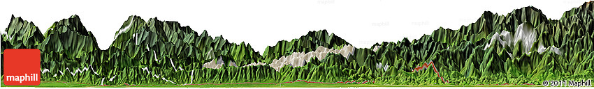 Shaded Relief Horizon Map of Pema Gatshel, satellite outside