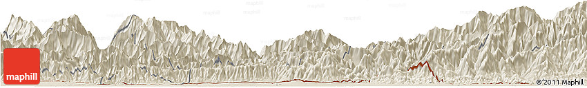 Shaded Relief Horizon Map of Pema Gatshel
