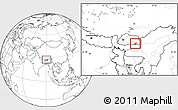 Blank Location Map of Pema Gatshel, within the entire country